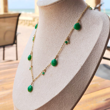 Necklace “Lluvia de Esmeralda”