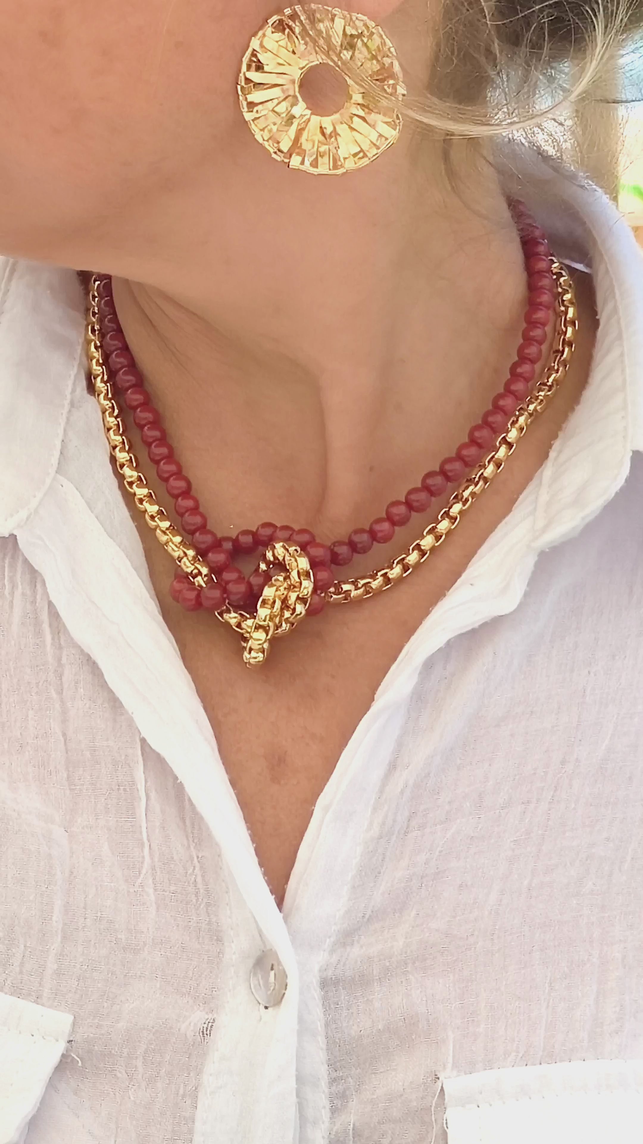 Set - Necklace & Earrings "Sabor Dorado"